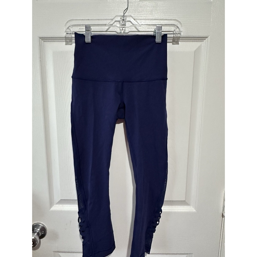 Lululemon Cropped Leggings Navy Blue 4